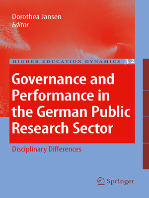 cover image of Governance and Performance in the German Public Research Sector